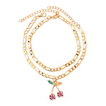 Crystal Cherry Anklet