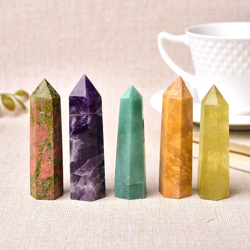 Natural Stones Crystal Point Wand Amethyst Energy Stone