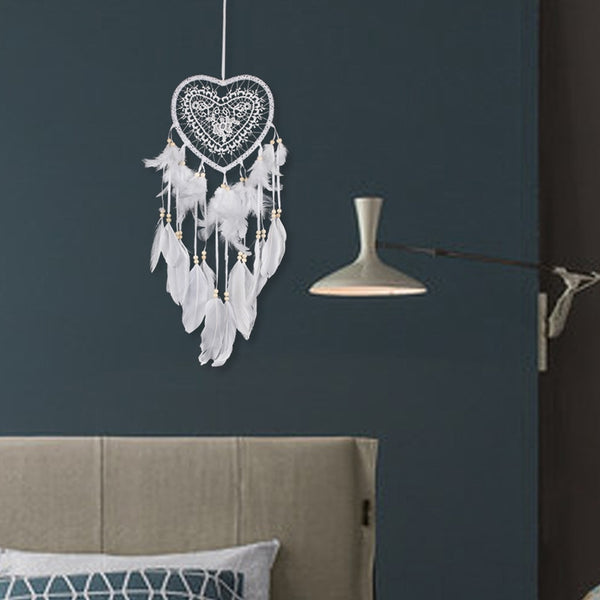 Wind Chimes Handmade Indian Dream Catcher Net With Feathers  Wall Hanging Dreamcatcher Craft Home Decoration
