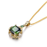 Small Emerald pendant necklace