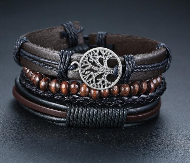 Braided Wrap Leather Bracelets