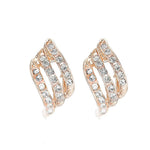 Long Crystal Tassel Gold Color Dangle Earrings