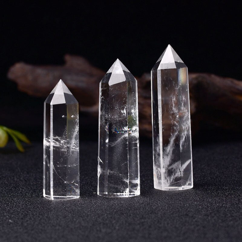 Natural Crystal Clear Quartz Transparency Quartz Point Healing Stone