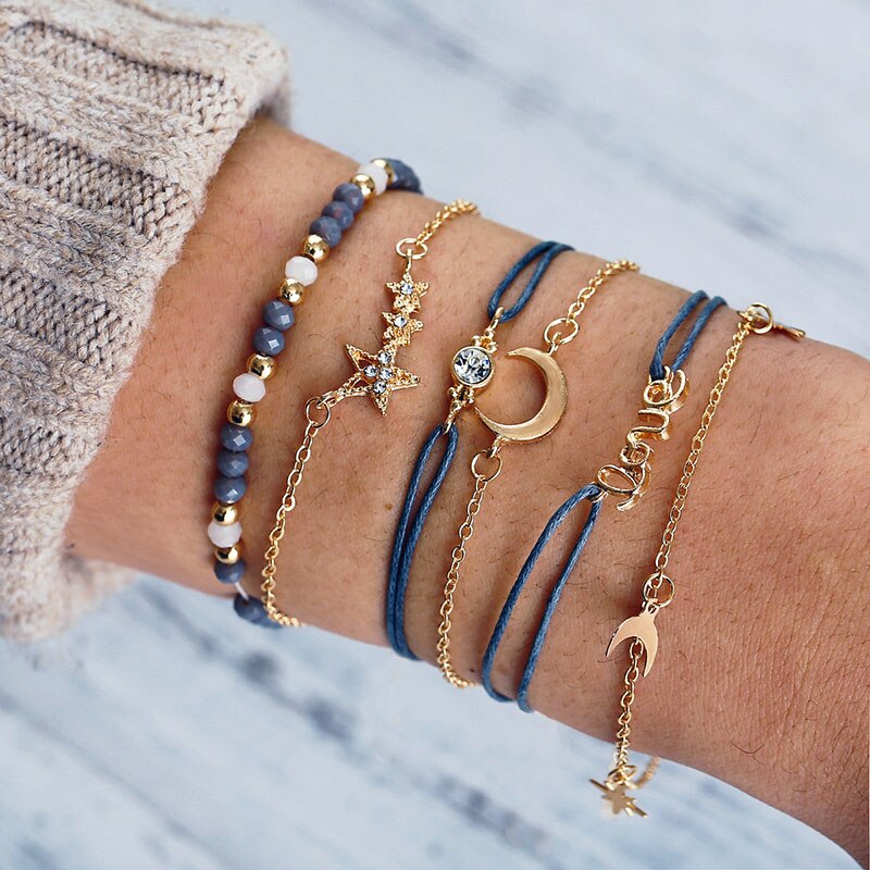 Bohemian Black Rope Chain Bracelet