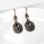 Gray Crystal Bridal Earrings
