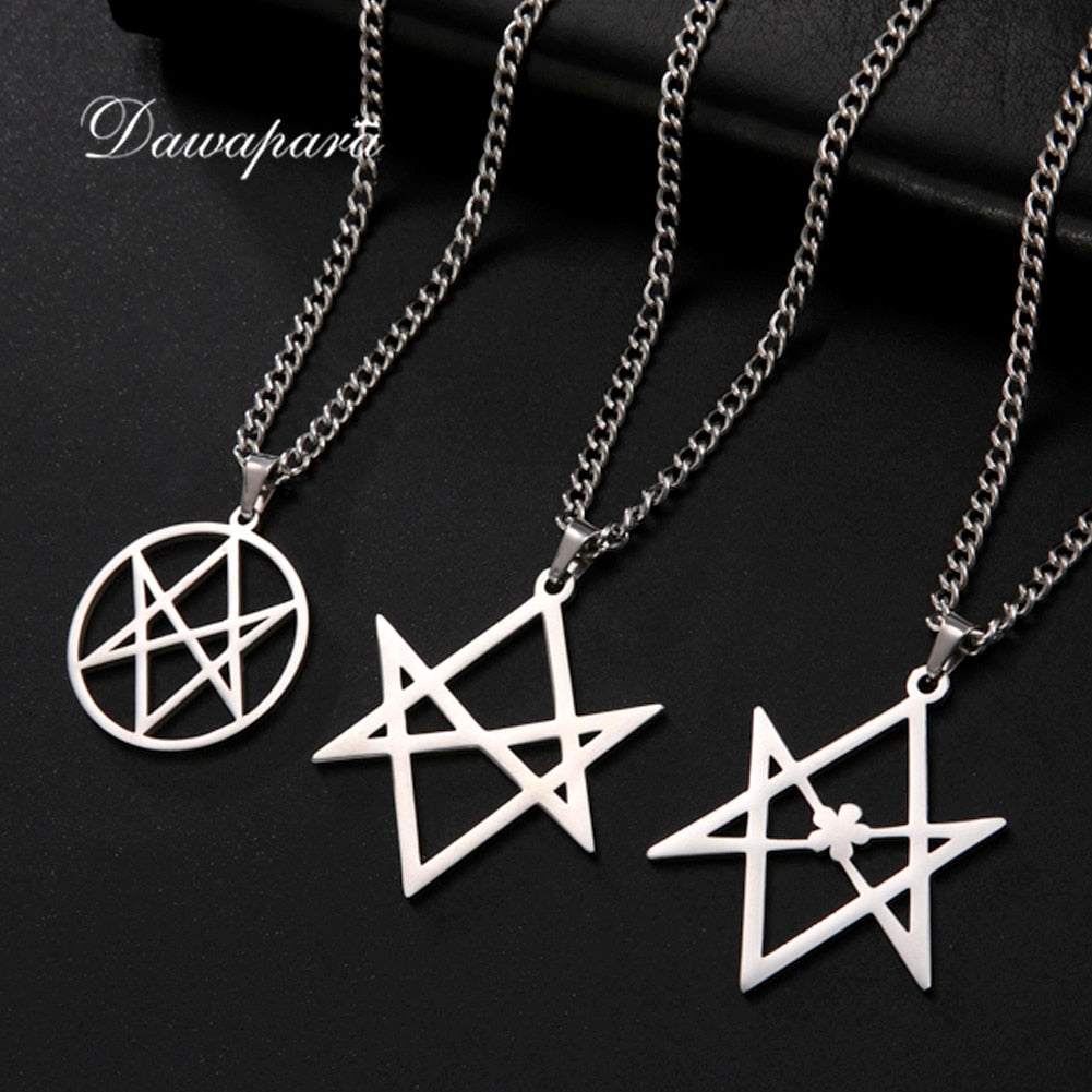 Unicursal Hexagram Religious Symbol Geometry Amulet Pendant