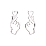 Luxury Gold Color Colorful Crystal Bow Stud Earrings