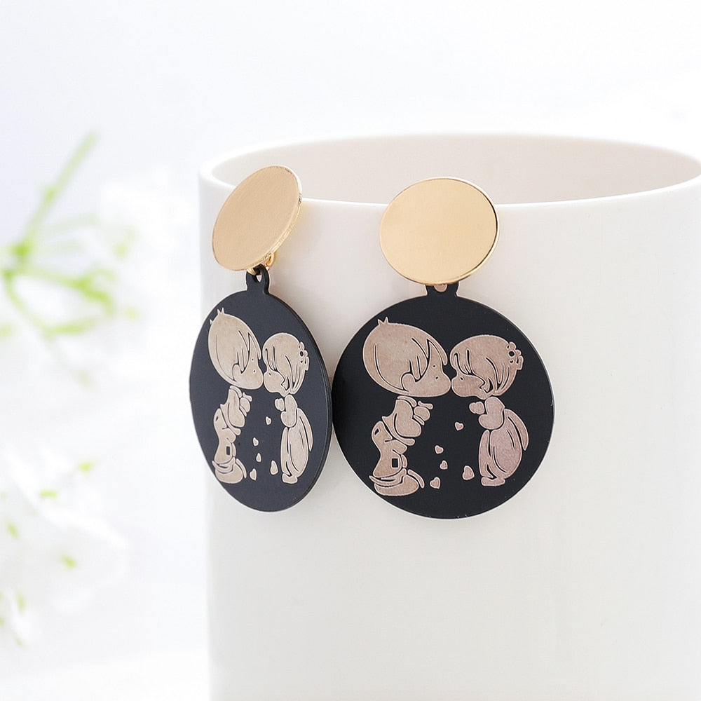 Circle Drop Earrings