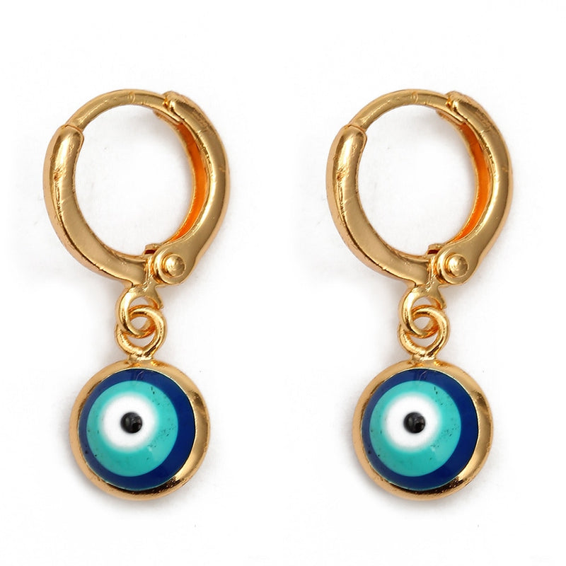 Turkish Evil Eye Drop Earrings