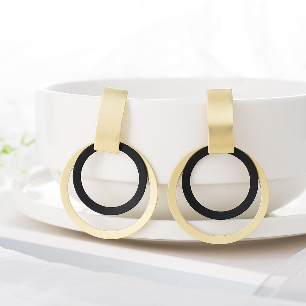 Circle Drop Earrings