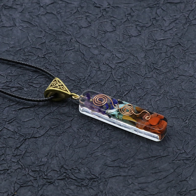 Natural Chakra Orgone Energy Pendant Necklace