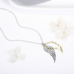 925 Sterling Silver Wing of Angel Necklace