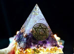 Pyramid Amethyst Sahasrara Chakra Jeremiel Natural White Crystal To Improve Mood Resin Pyramid