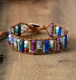Single Leather Wrap Women Bracelet