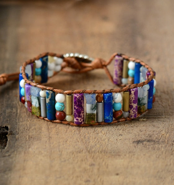 Single Leather Wrap Women Bracelet