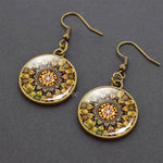 Sacred Geometry Dangle Hook Earrings