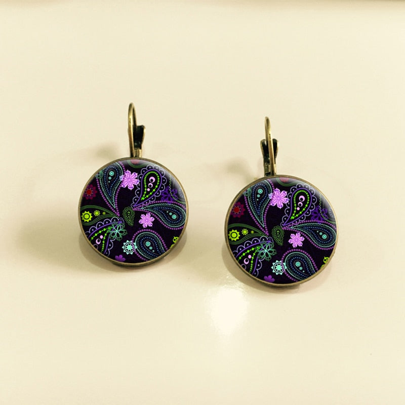 Tarot card earrings religious art picture earring