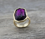 Irregular Crystal Finger Ring