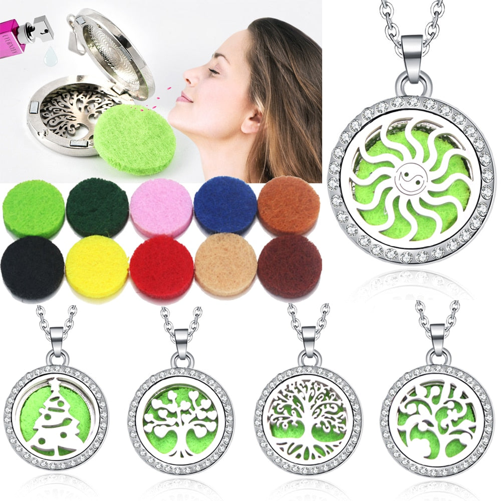 10 styles Aroma locket Necklace