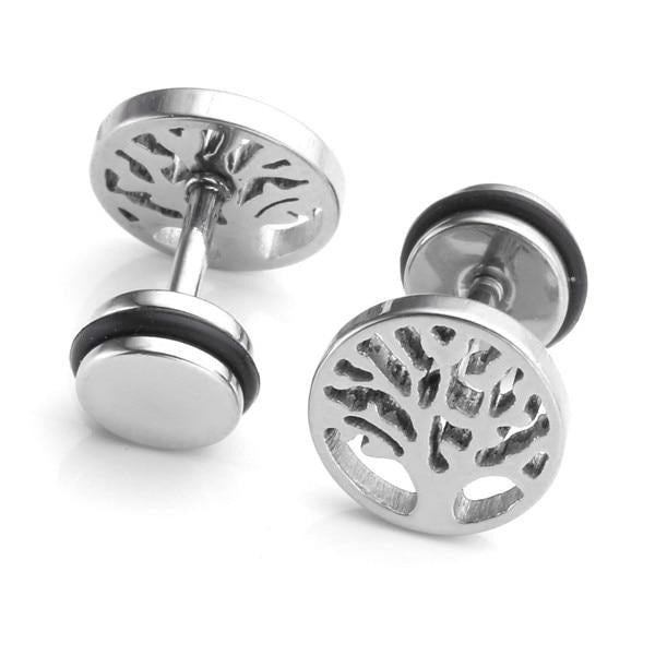 Stainless Steel Tree of Life Stud Earring