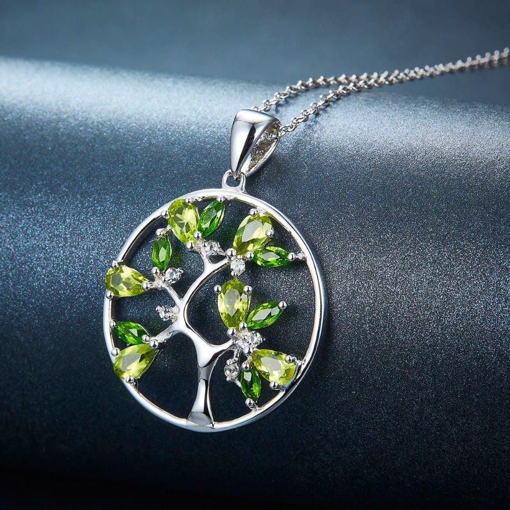 Peridot Tree Pendant