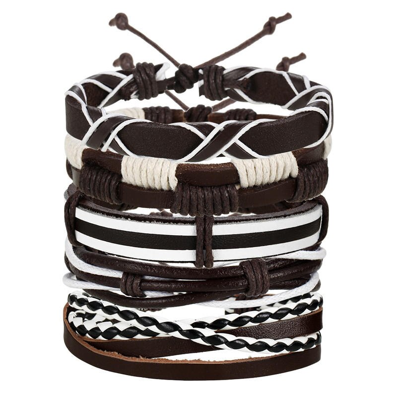 Leaf Feather Multilayer Leather Bracelet