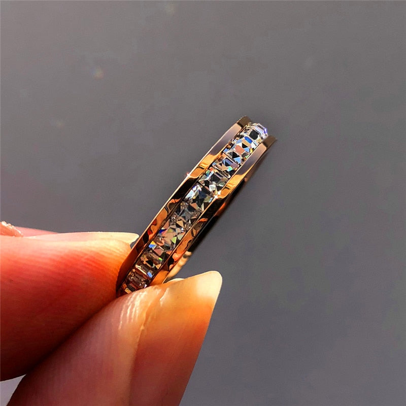 Boho Female Crystal CZ Stone Ring