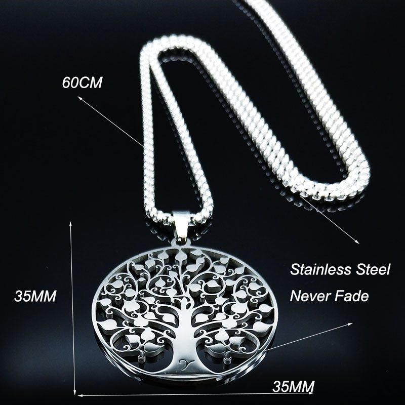 Tree of Life Stainless Steel Necklace