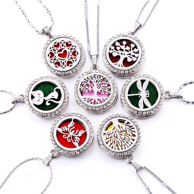 10 styles Aroma locket Necklace