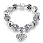 Luxury Brand Women Bracelet Silver Color Crystal Charm Bracelet for Women