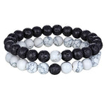 Couples Distance Bracelet Natural Stone Yoga Beaded Bracelet for Men Women