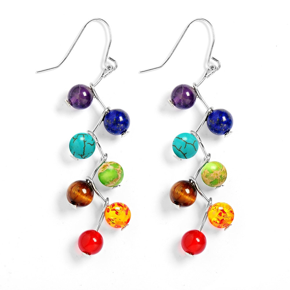 Healing Beads Hanging Earrings