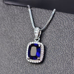 Gemstone Birthstone White Gold Pendant Necklace