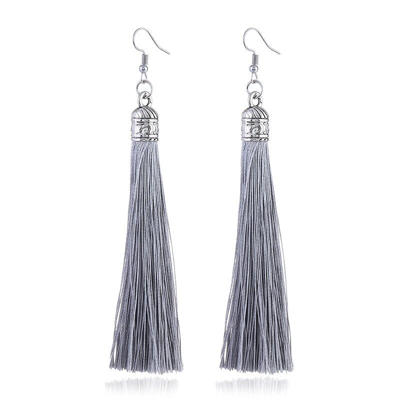 Tassel Earrings  Women Long Fringe Drop Earrings