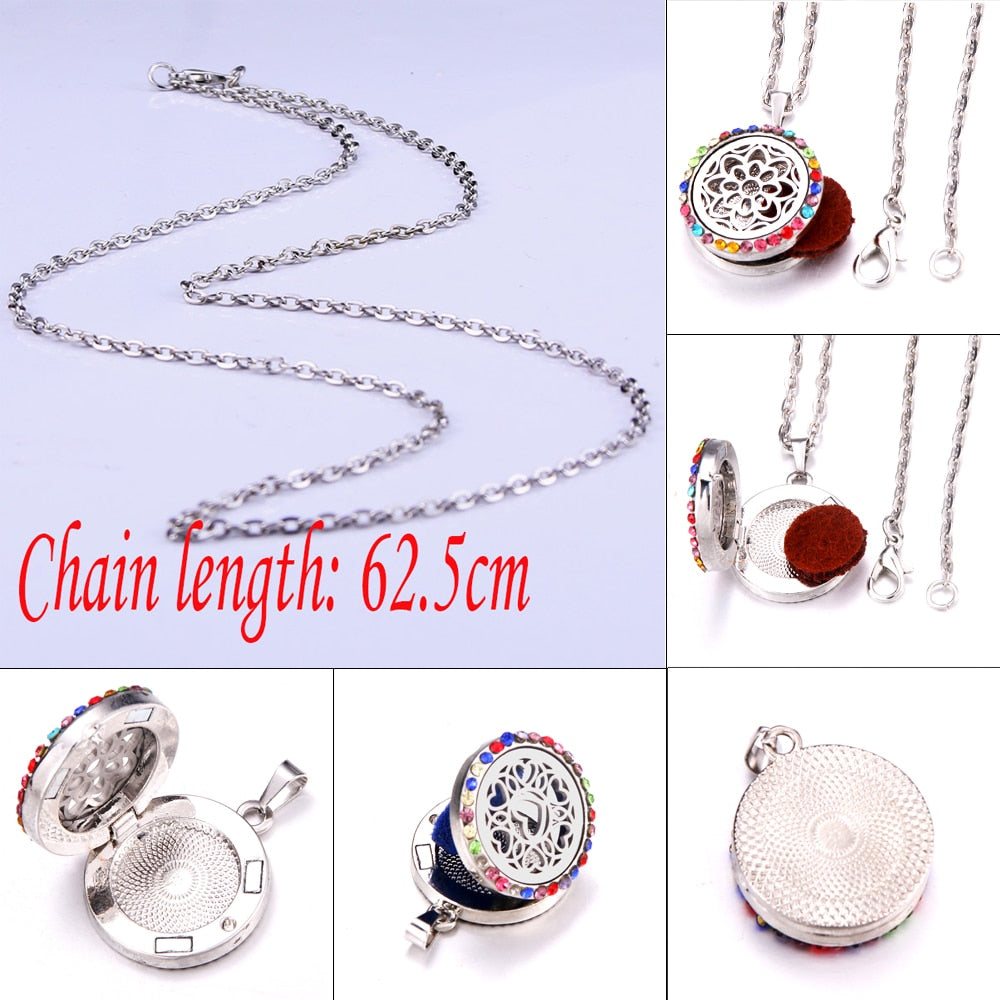 Colored zircon Tree of Life necklace