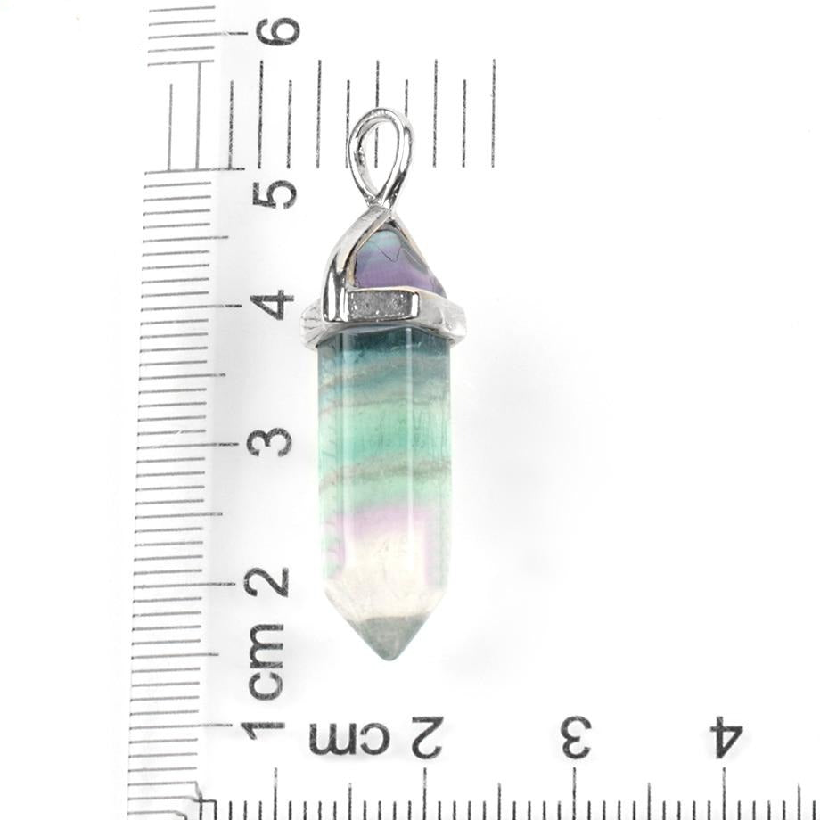 Crystal Pendants Suspension Natural Gem Stone Fluorite Necklaces