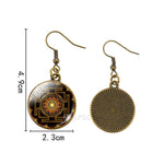 Sacred Geometry Dangle Hook Earrings