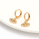Lucky Eye Micro Pave Drop Earrings