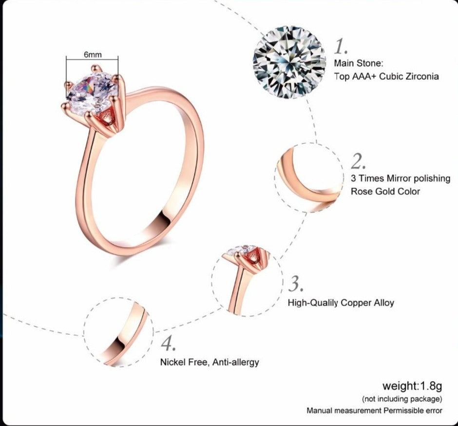 Cubic Zirconia Wedding Finger Rings