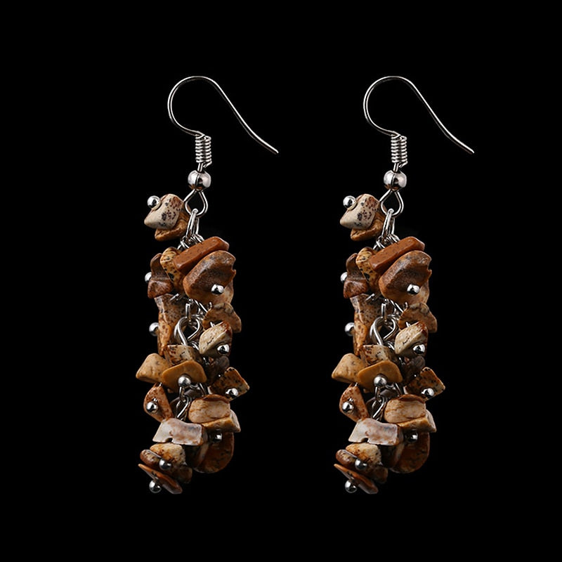 Beads Crystal Stone Pendants Earrings
