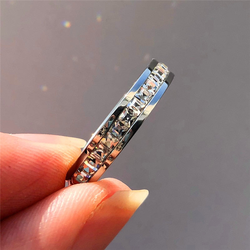 Boho Female Crystal CZ Stone Ring