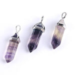 Crystal Pendants Suspension Natural Gem Stone Fluorite Necklaces
