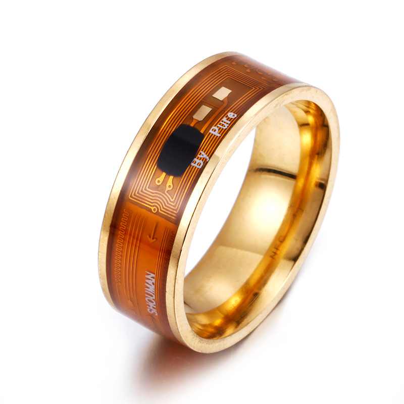 Fashion Men's Ring Magic Wear NFC Smart Ring Finger Digital Ring For  Android Phones with Functional Couple Stainless Steel Ring