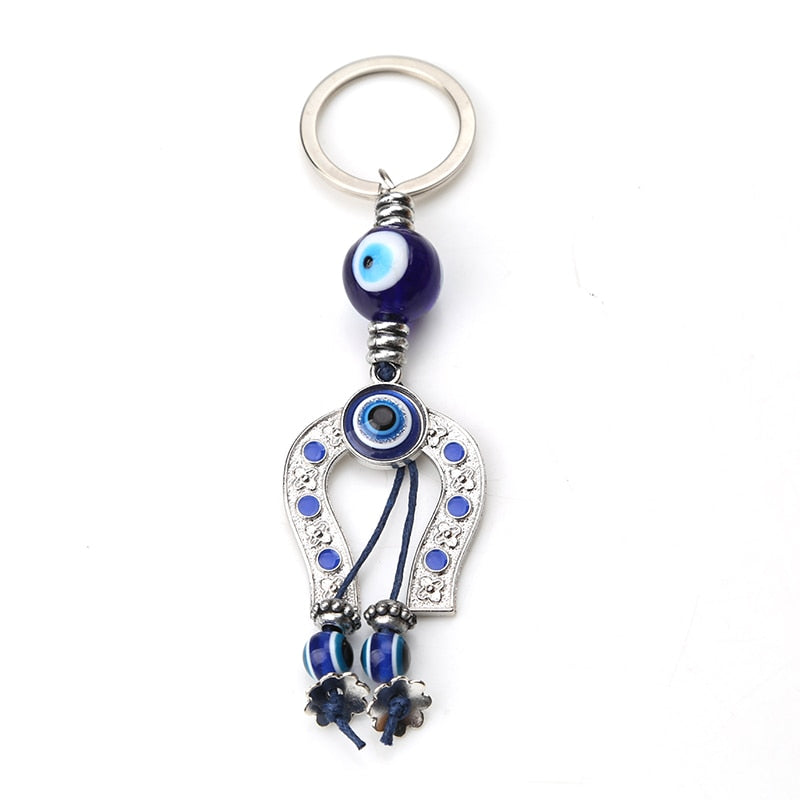 Turkey evil eye elephant hamsa hand  tree life glass beads keychain
