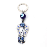 Turkey evil eye elephant hamsa hand  tree life glass beads keychain