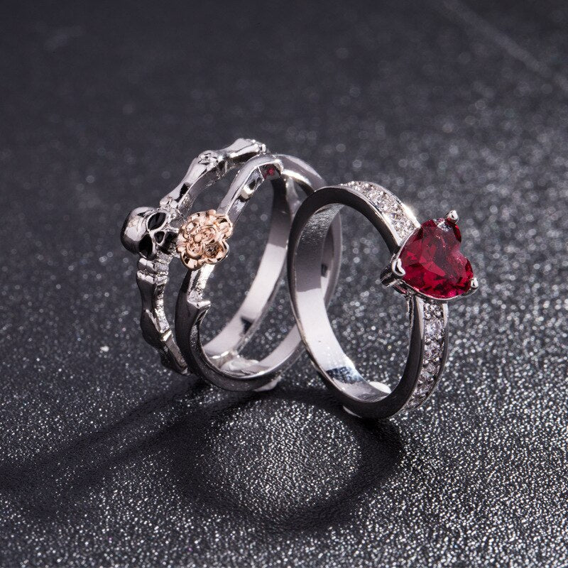 Skull Finger  female wedding rings