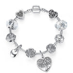 Luxury Brand Women Bracelet Silver Color Crystal Charm Bracelet for Women