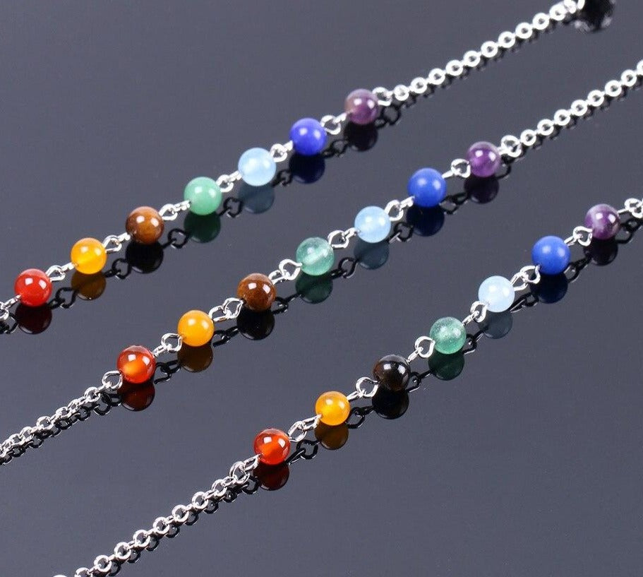 Hexagonal Prism 7 Chakra Pendulums
