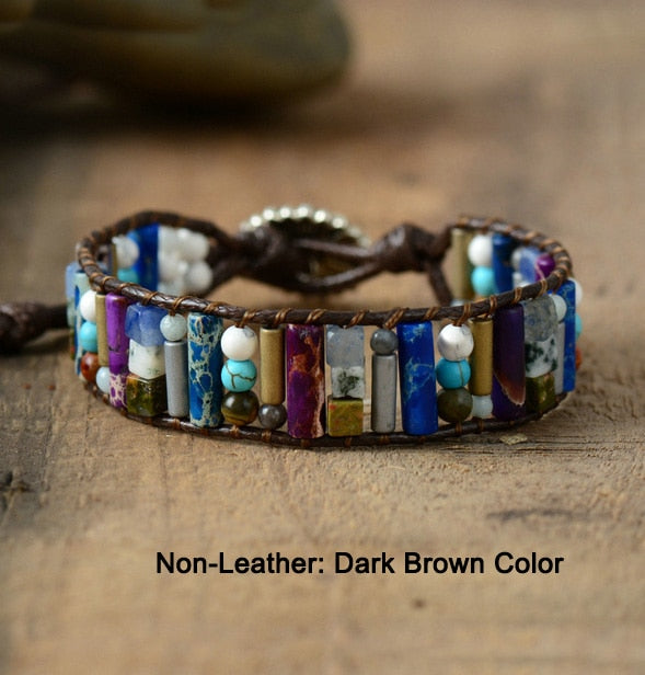 Single Leather Wrap Women Bracelet