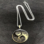 Tree of Life Enamel Stainless Steel Chain Necklaces